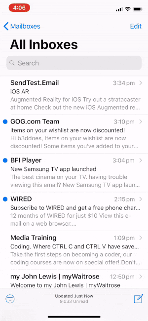 Using the iOS ARKit through email.