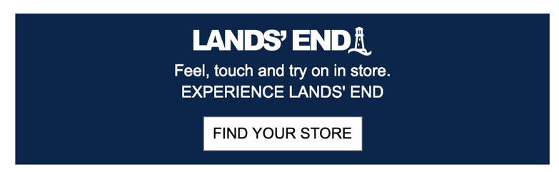 Lands' End's use of high contrast colors make their CTA stand out.