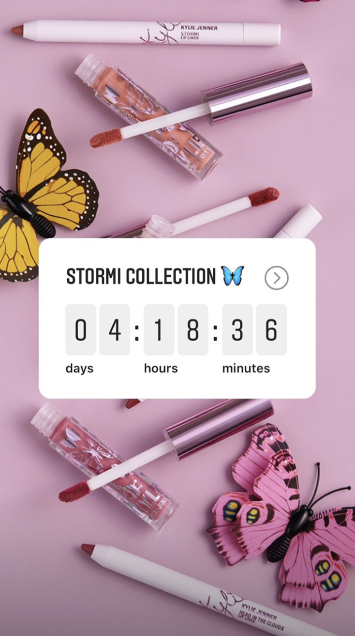 Kylie makeup ad from instagram