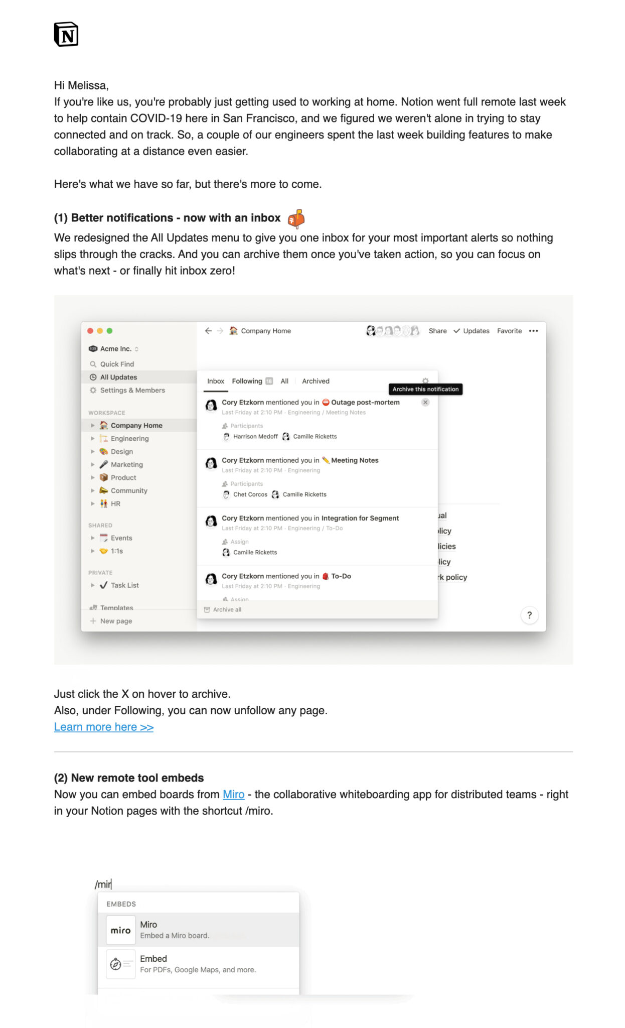 Email from Notion