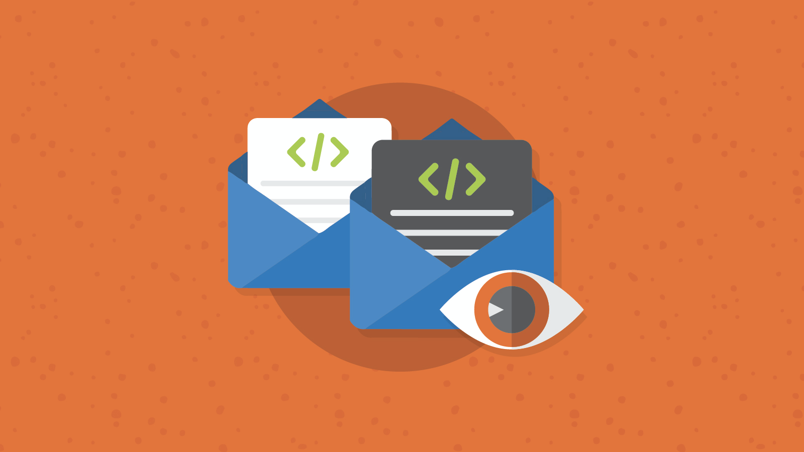 eyeball views accessible emails in light and dark modes