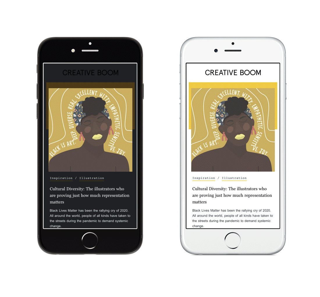Creative boom dark mode email design