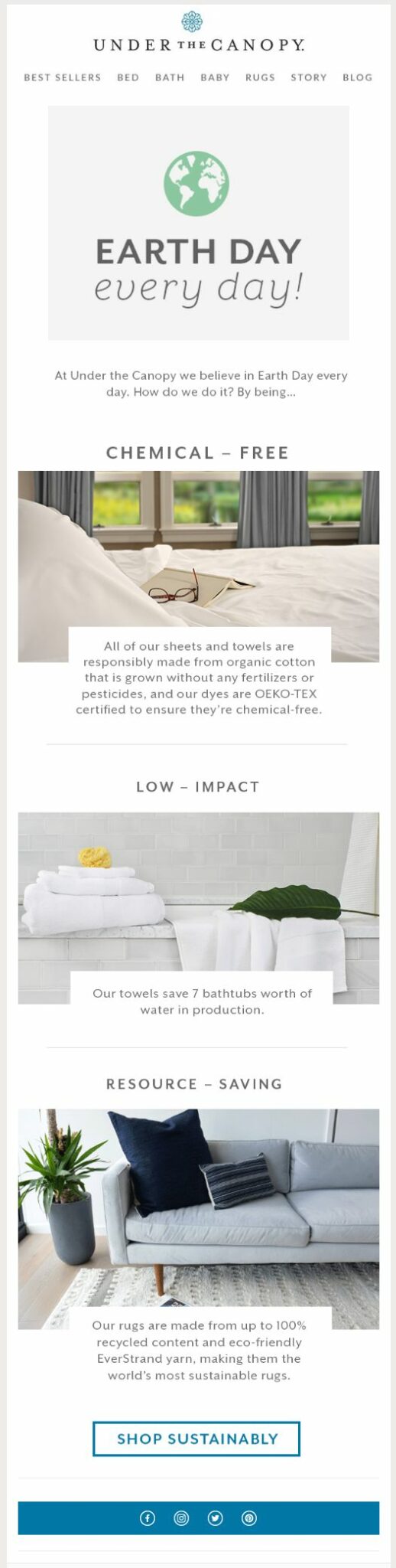 sustainable products email