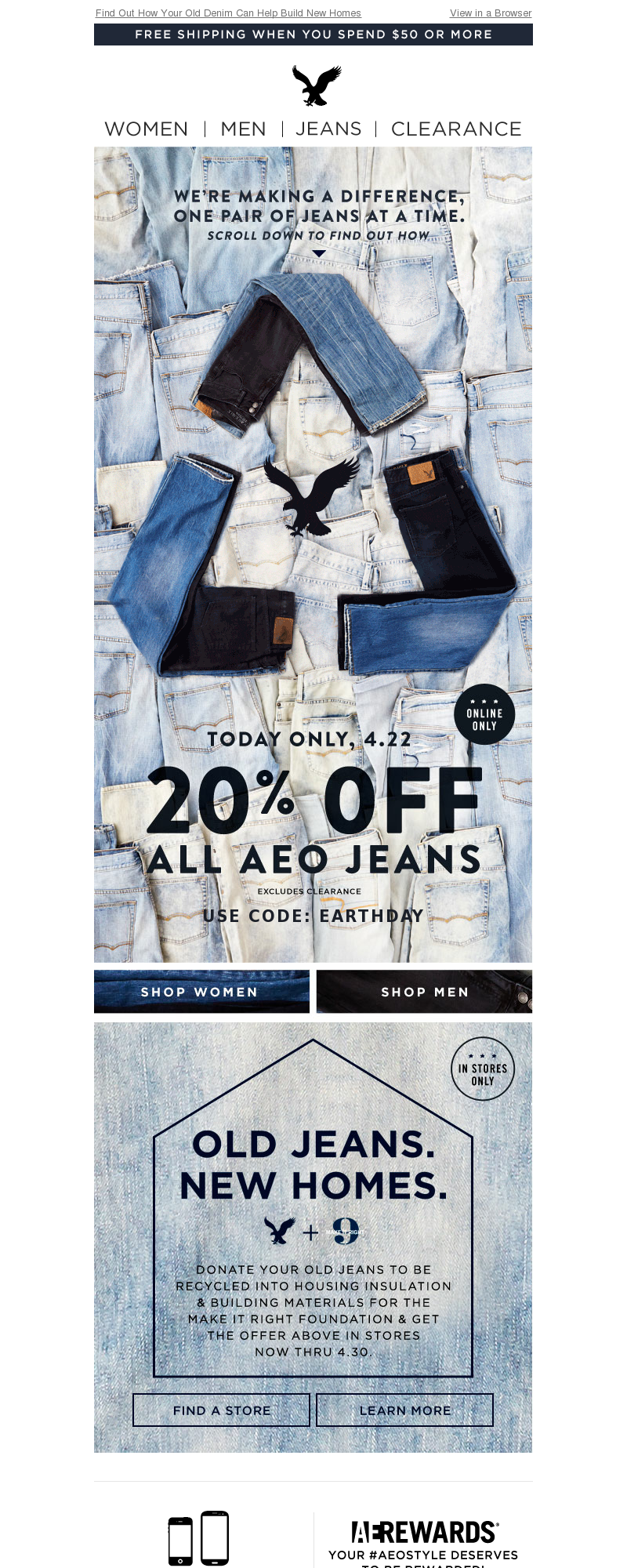 american eagle recycled jeans