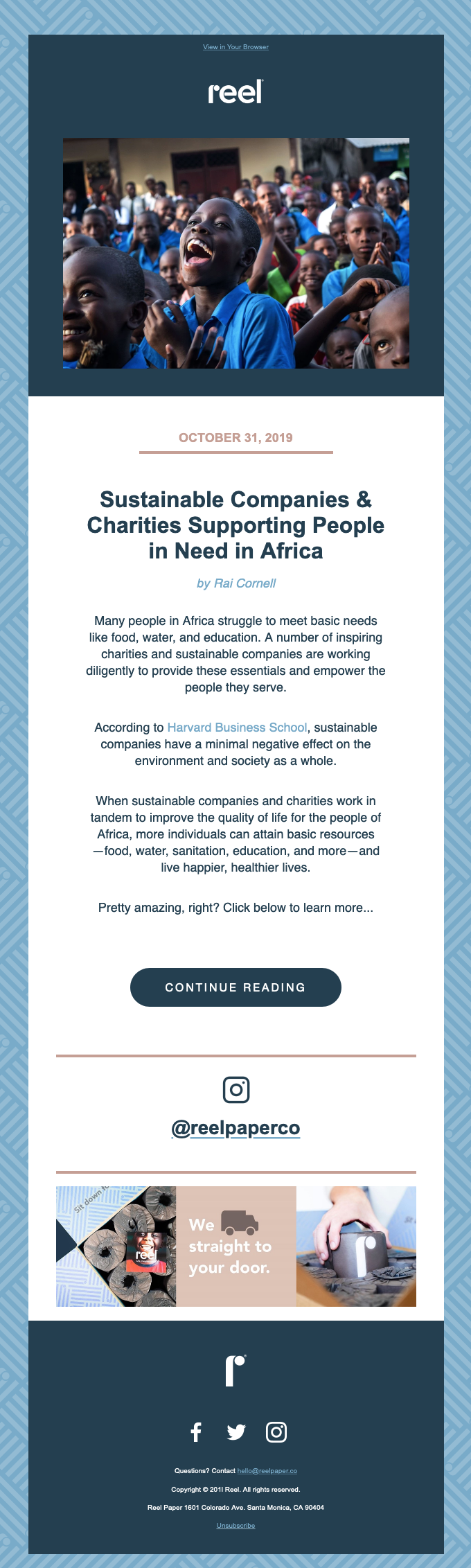 Reel earth day email