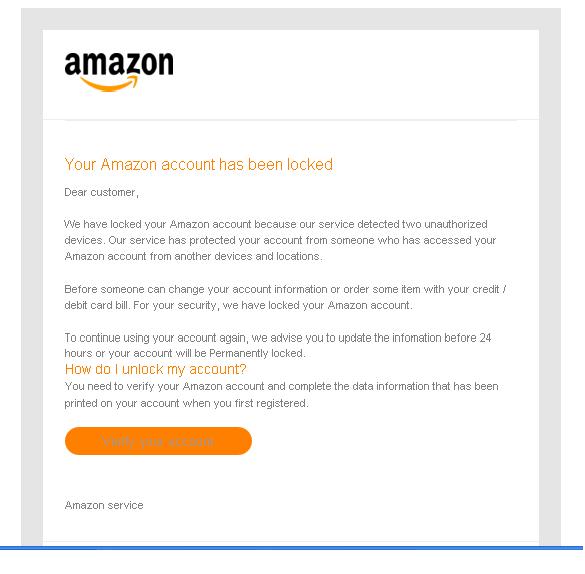Amazon email spoofing example
