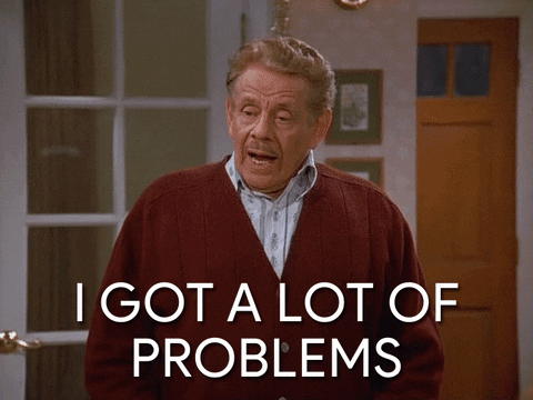Frank Costanza has problems animated GIF