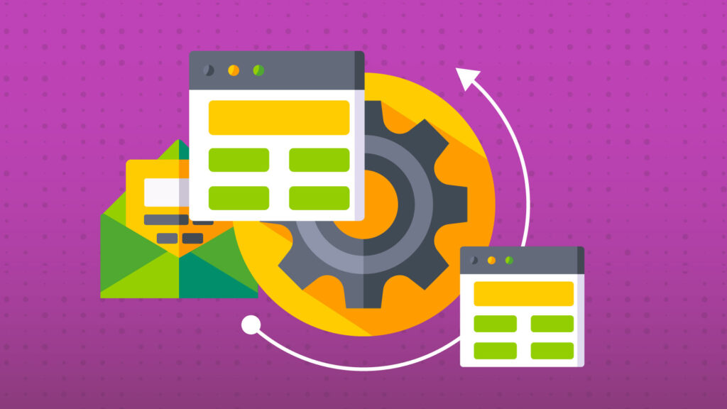 Gears representing an email design system