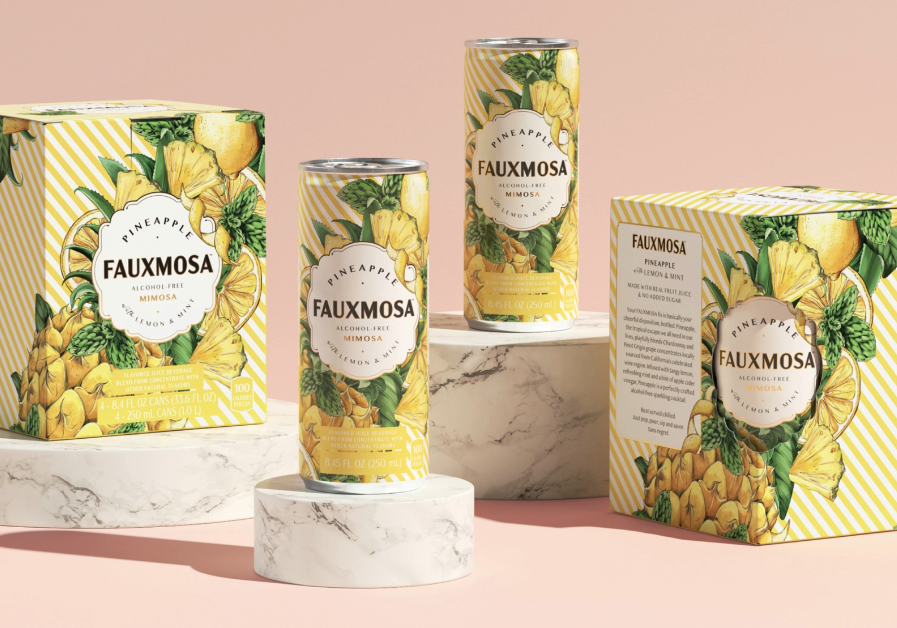 Botanical design on product packaging