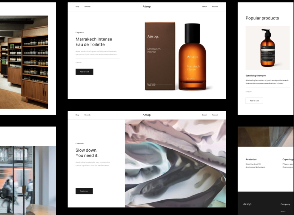 Example of minimalist graphic design trend