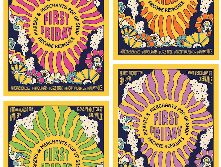 Retro graphic design trend example